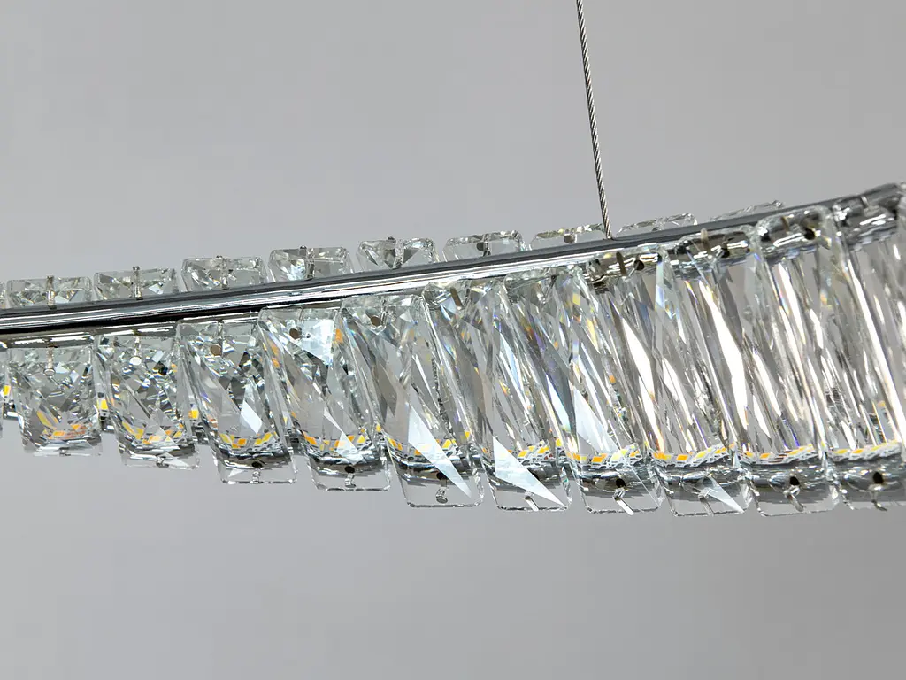 Люстра стельова LED Diasha 548/600CH Crystal 72W, хром, сучасний стиль, висота 115 см, діаметр 60 см - фото 4