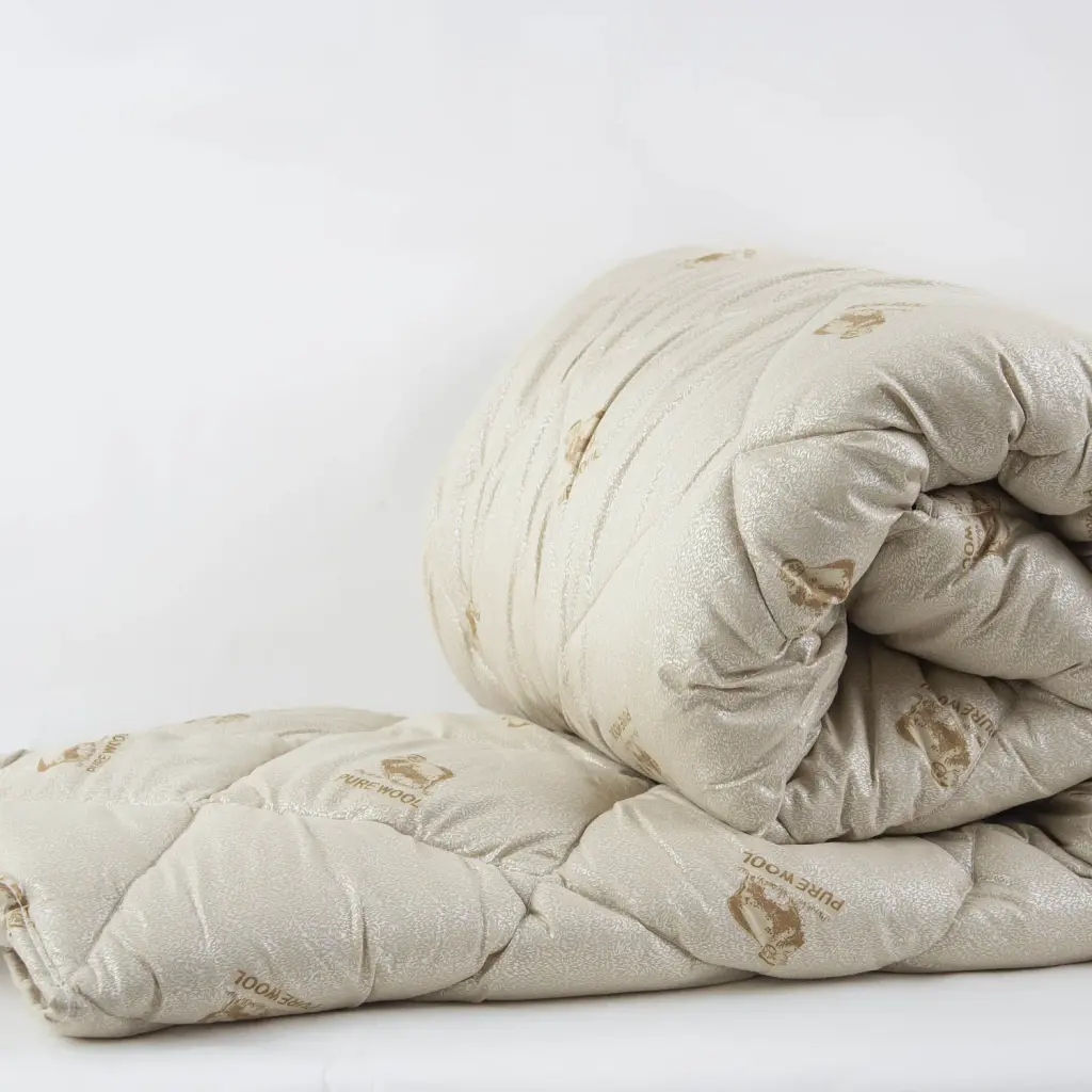 Ковдра ТЕП Dream Wool вовна та Double Air 200x210 см бежева - фото 7