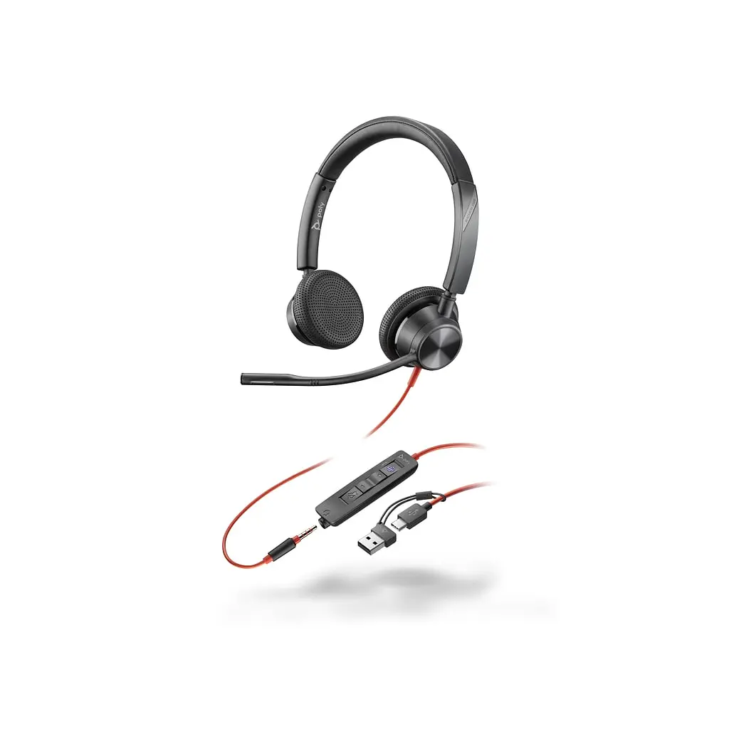Навушники Poly Blackwire 3325-M USB-A/USB-C Black (8X222AA) - фото 2