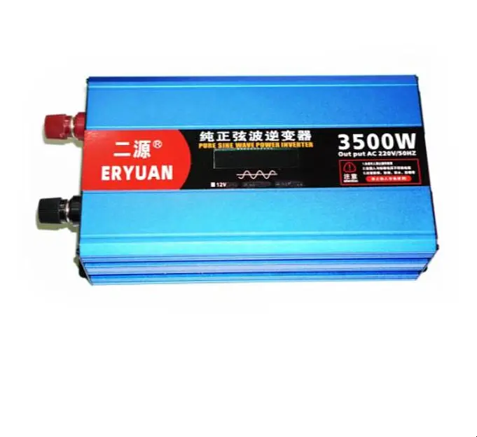 Автоінвертор 12 V-220 V перетворювач напруги з чистою синусоїдою для котла, насоса та холодильника 3500 W Eryuan 12 V-220 V 3500 Вт - фото 2