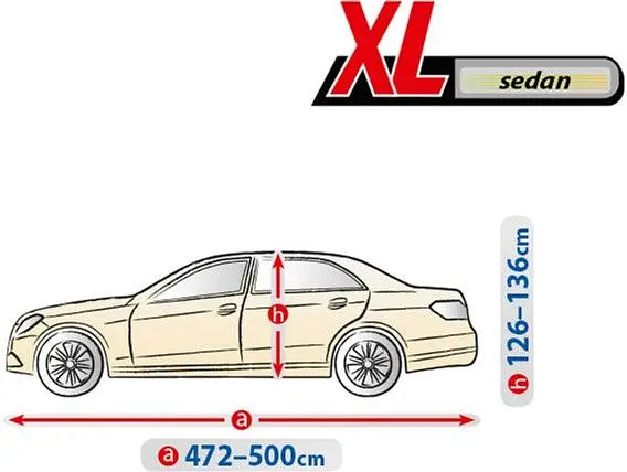 Тент автомобільний для Седана Kegel-Blazusiak XL 510x136 см Optimal Garage (5-4317-241-2092) - фото 2