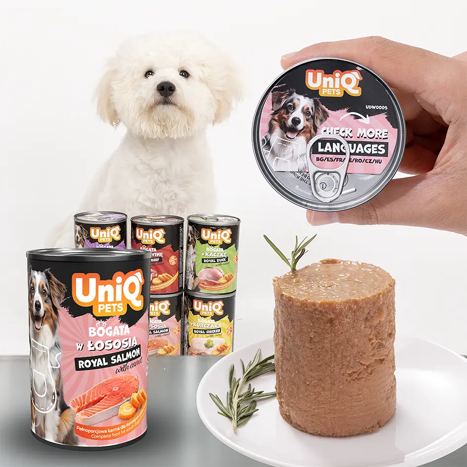Консерви для собак UNIQ PETS DOG WET FOOD ROYAL SALMON з лососем, 375 г - фото 2