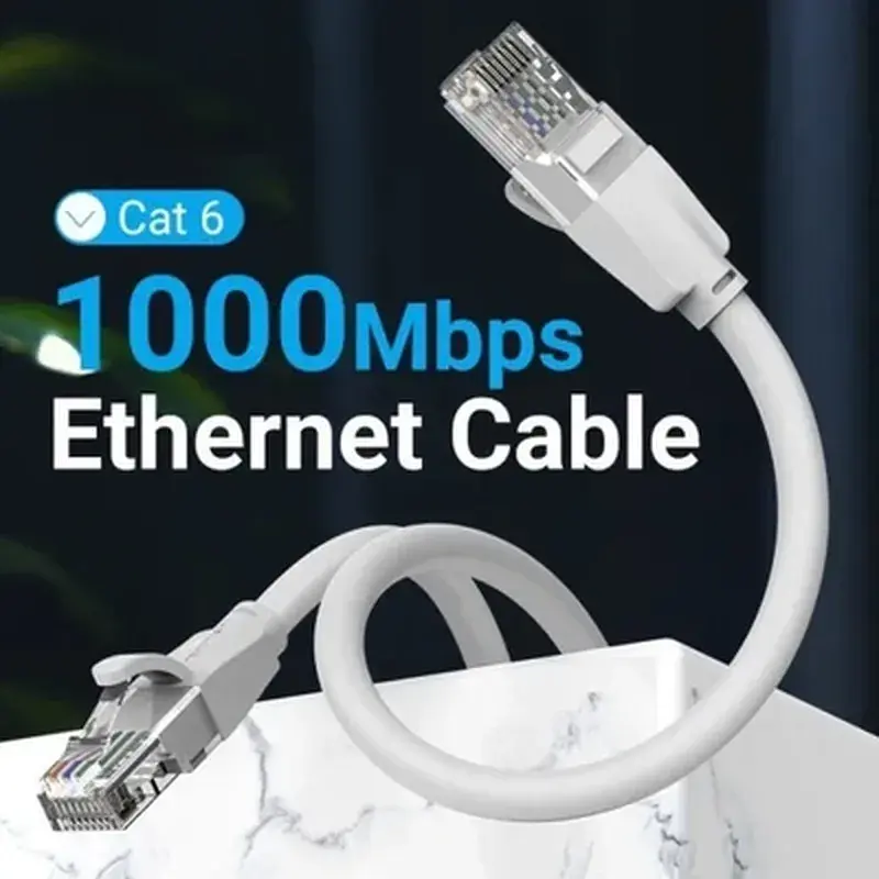 Патч-корд 1м, UTP cat 6 RJ-45 gray Vention (IBEHF) - фото 2