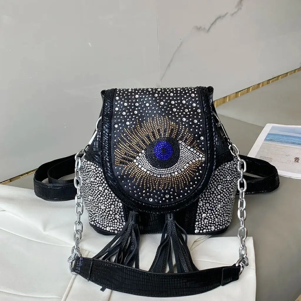 Сумка жіноча Italian Bags Eye 22х23 см Чорний (id_1467) - фото 6