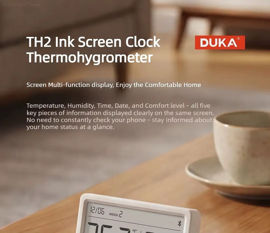 Датчик Термометр гігрометр + годинник ATuMan TH2 Clock Thermometr Hygrometer (Китайська версія) - фото 4