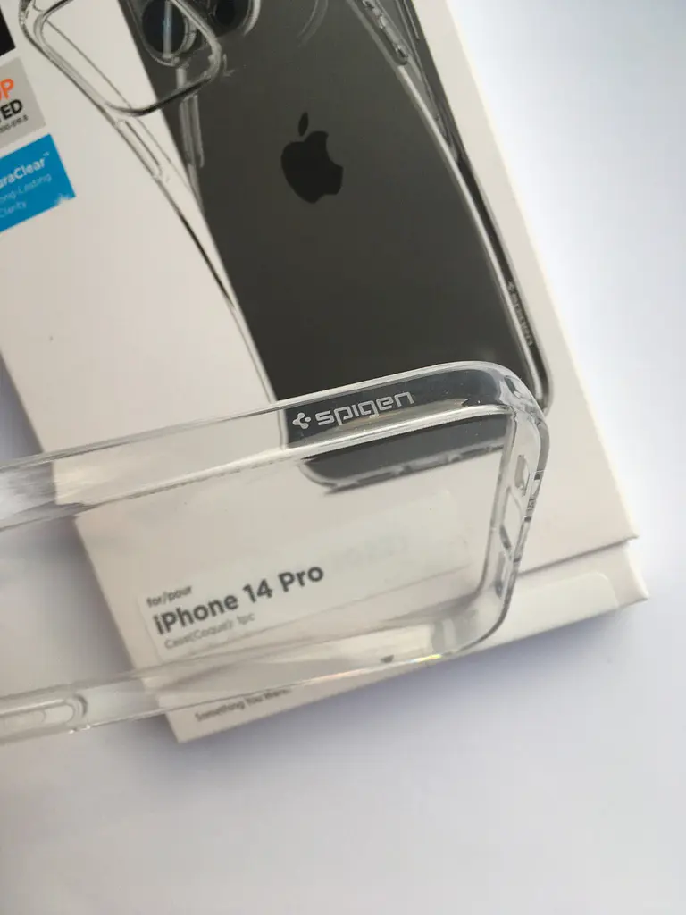Оригінальний протиударний чохол для iPhone 14 Pro Spigen Liquid Crystal Clear прозорий силіконовийACS04663 - фото 6