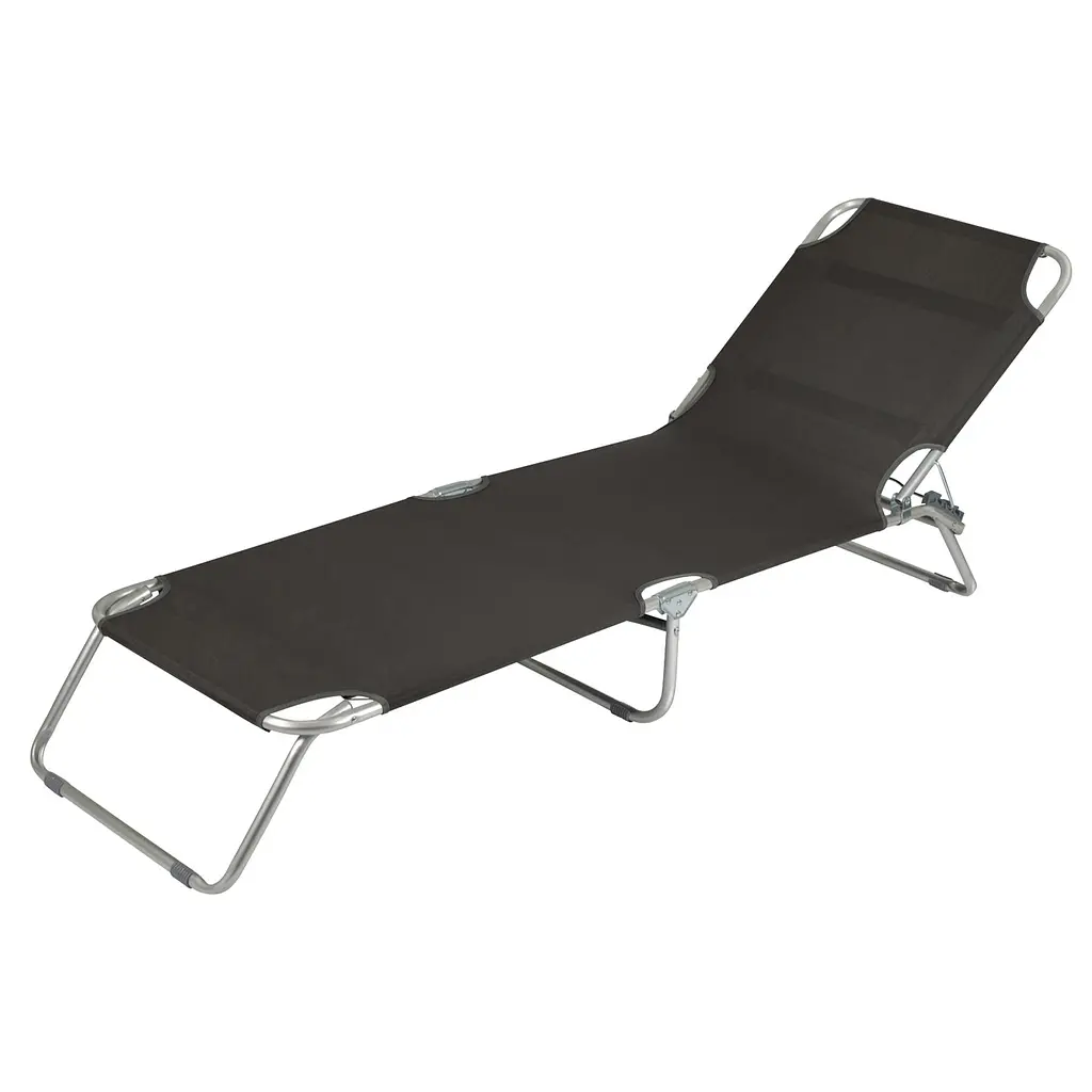 Ліжко розкладне Bo-Camp Sun Lounger 3 Positions Anthracite (1304480) - фото 2