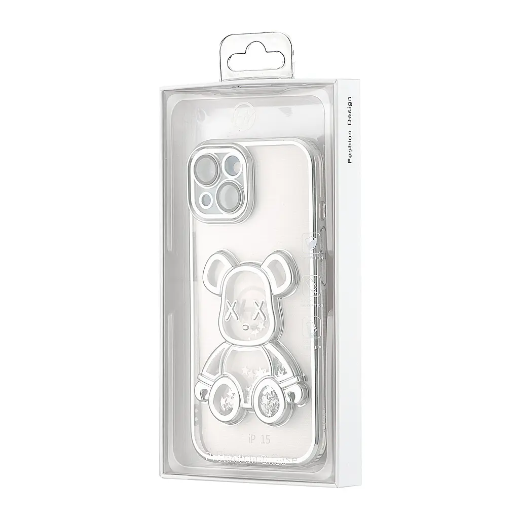 Чохол Shining Bear Case Protected Camera iPhone 15 Silver - фото 2