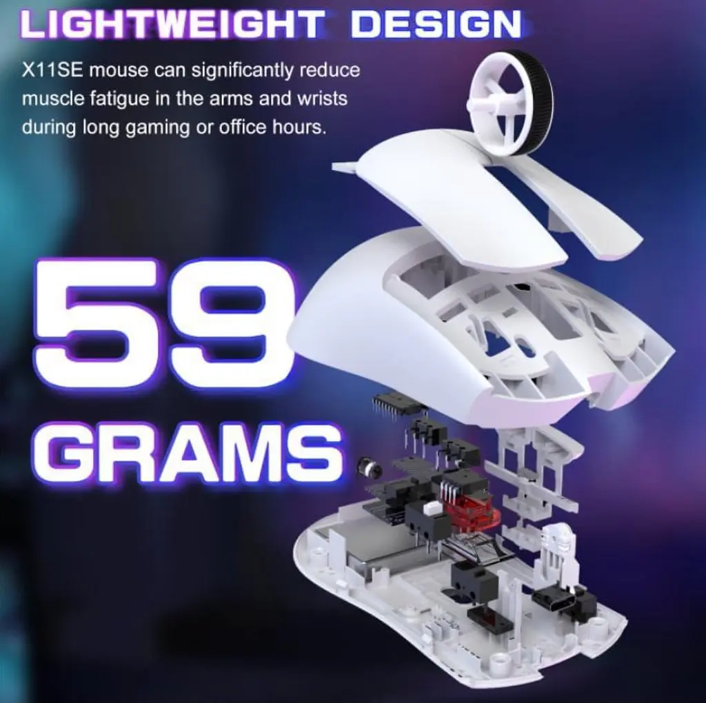 Мишка ігрова бездротова Attack Shark X11se WHITE - фото 4