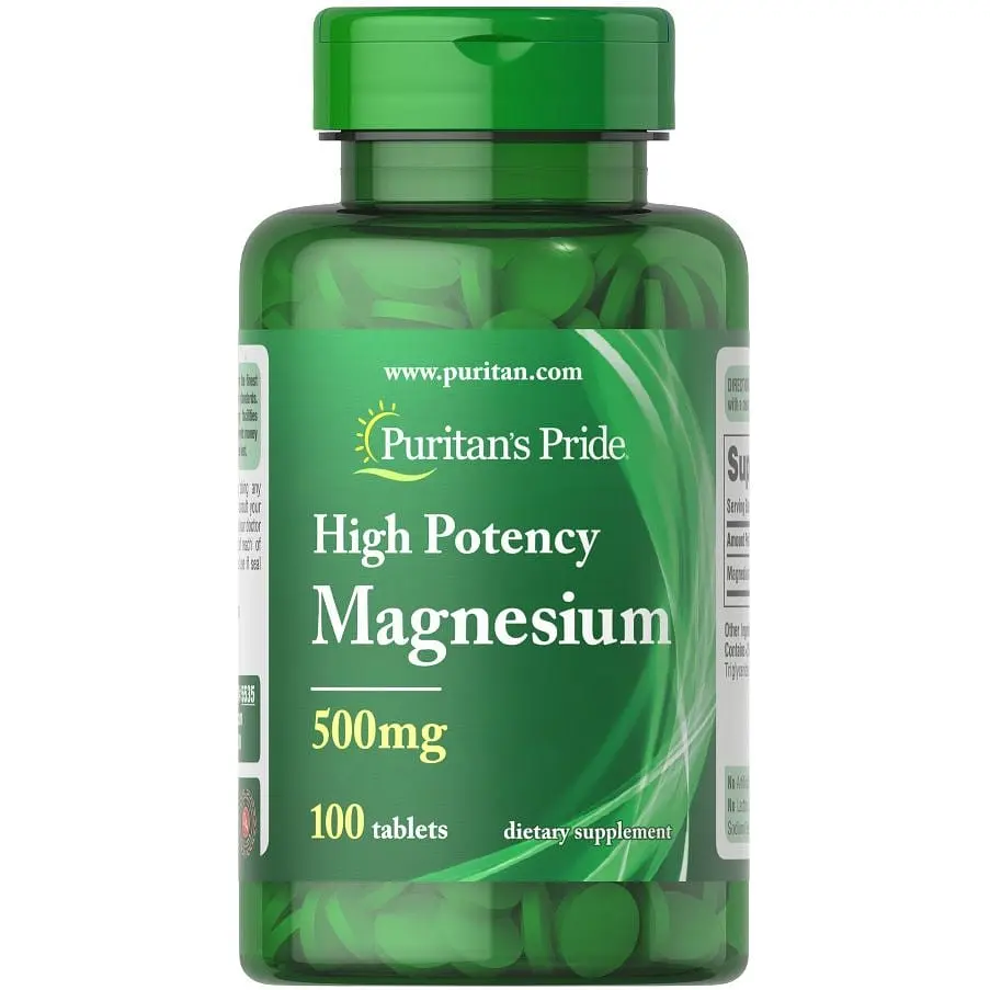 Вітаміни та мінерали Puritan's Pride Magnesium 500 mg High Potency, 100 таблеток - фото 1