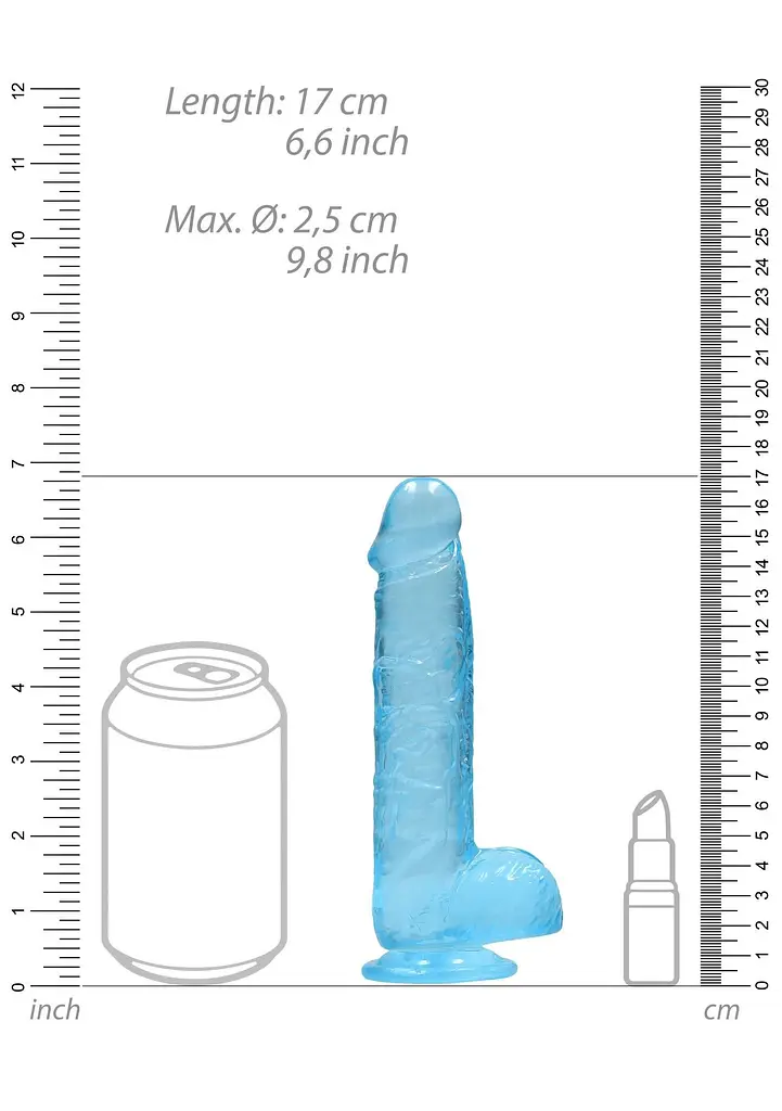 Реалістичний фалоімітатор з присоскою RealRock Dildo 6, 17 см - фото 6