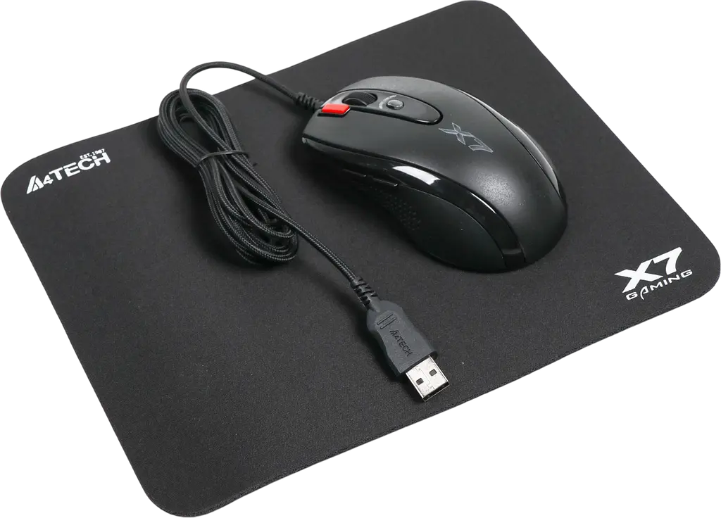 Миша A4Tech X-710BK Black + килимок A4Tech X7-200MP