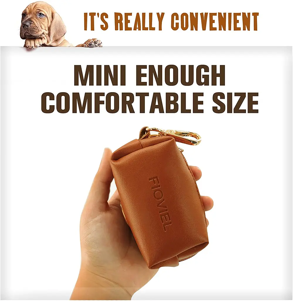 Диспенсер для біопакетів Fioviel dog poop bag dispenser коричневий - фото 4