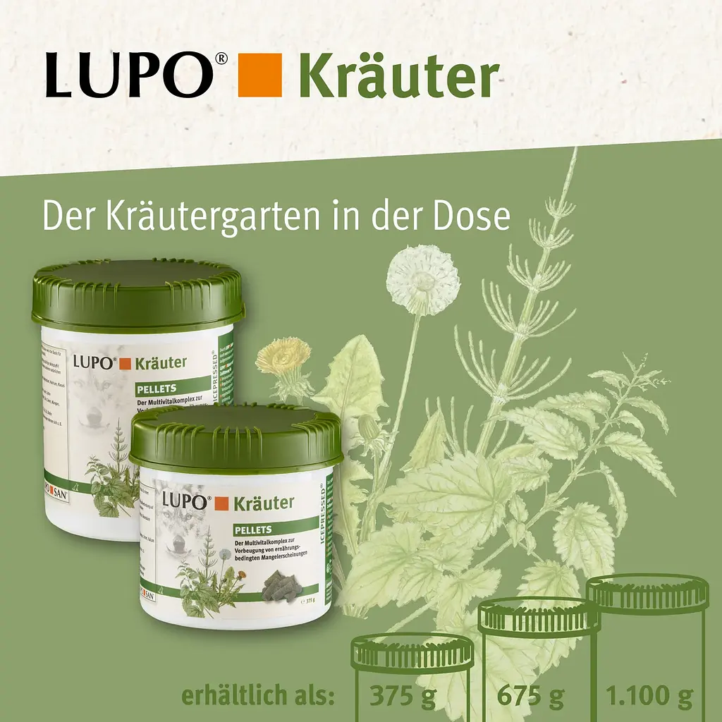 Мультивітамінний комплекс для собак Luposan LUPO Krauter Pellets 375 г - фото 5