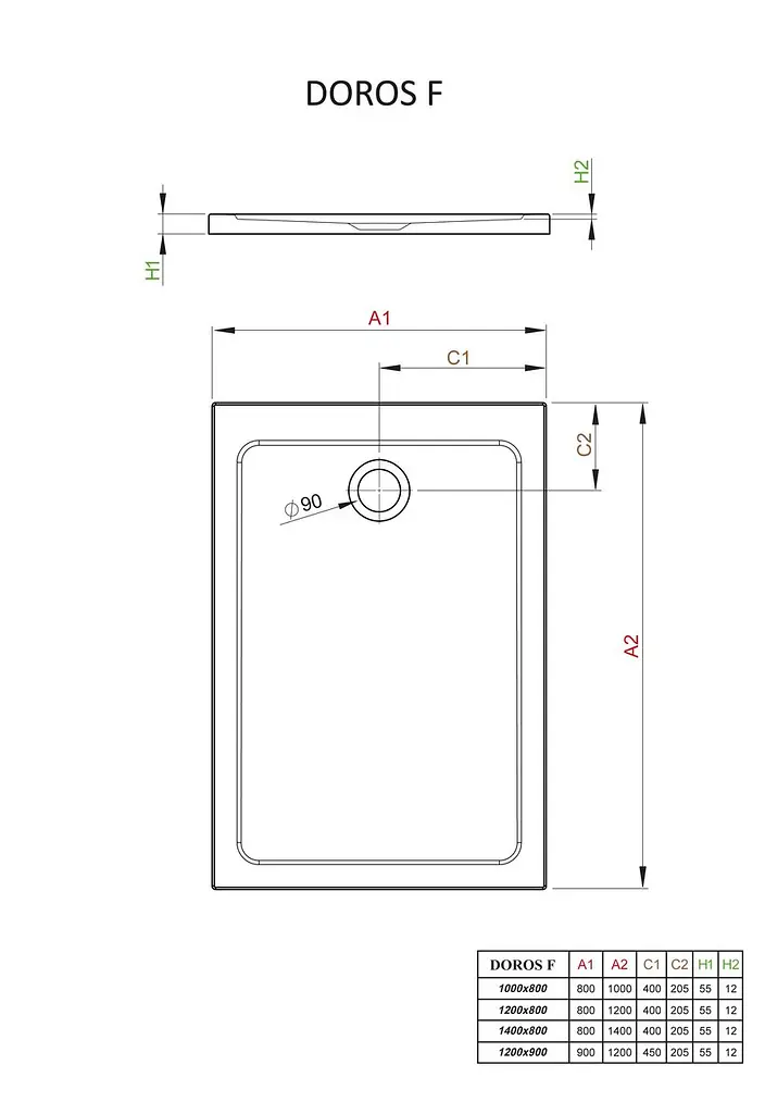 Душевой поддон Radaway Doros F 100x80 SDRF1080-01 - фото 3