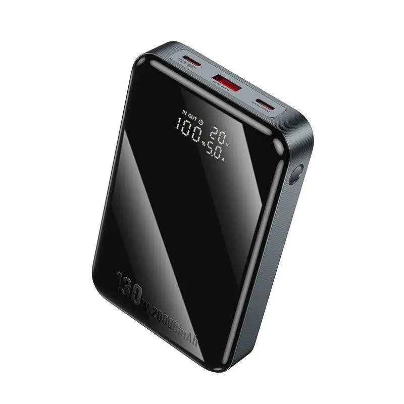Повербанк - зовнішній акумулятор Hoco Q30A Fast charge 130W 20000mAh чорний - фото 3