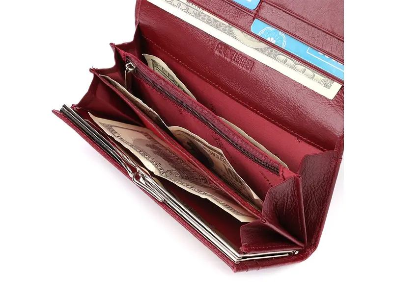 Місткий жіночий гаманець із натуральної шкіри ST Leather 19х9х3 см acs0029698 - фото 6