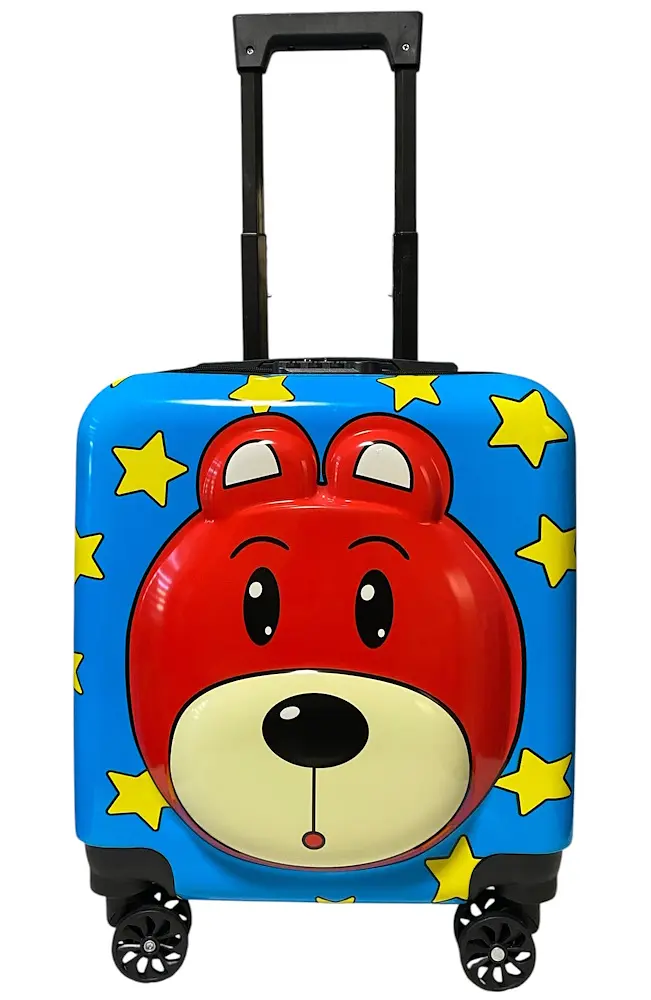 Дитяча валіза D01 Blue Bear mini XS полікарбонат-ABS 45x38x27 см Синій - фото 7