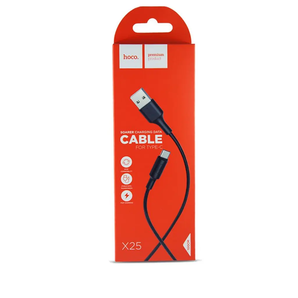 Кабель Hoco X25 Soarer charging data cable for Type-C Чорний - фото 2