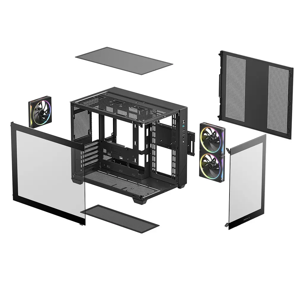 Корпус Deepcool CG330 3F Black без БЖ (R-CG330-BKNGM3-G) - фото 6