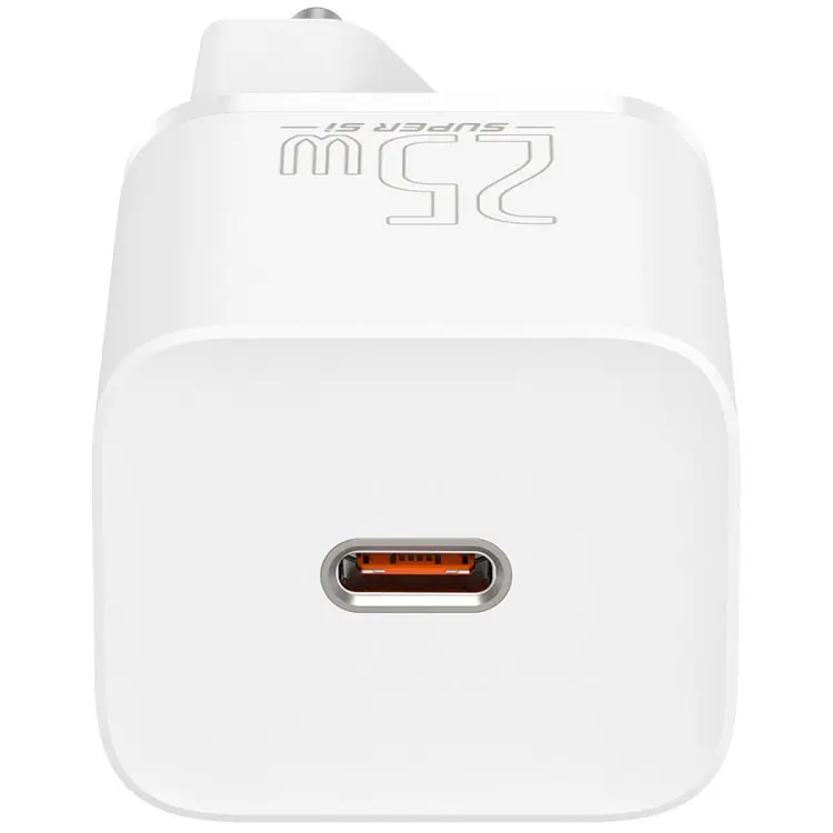 Сетевое зарядное устройство Baseus Super Si Quick Charger 1C 25W White (CCSP020102) [78688] - фото 3