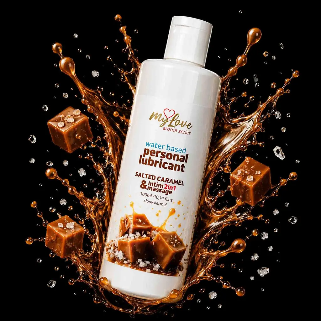 Лубрикант Boys Of Toys MyLove Aroma Series IntimMassage Salted Caramel 2в1 та масажний гель, 300 мл - фото 2
