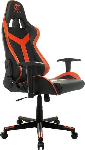 Геймерское кресло GT Racer черное с оранжевым (X-2527 Black/Orange) - фото 2