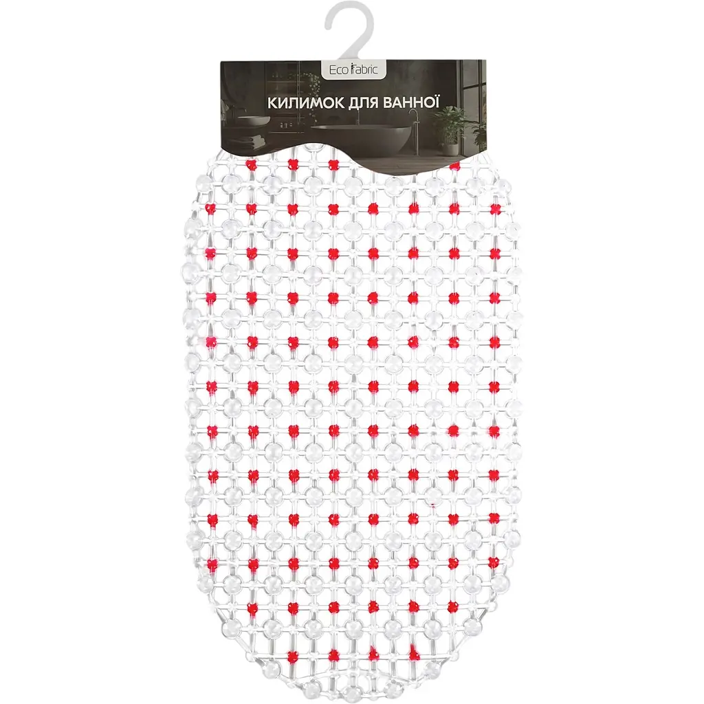 Килимок для ванної Eco Fabric Крапка 63х34 см червоний (6334-003) - фото 3
