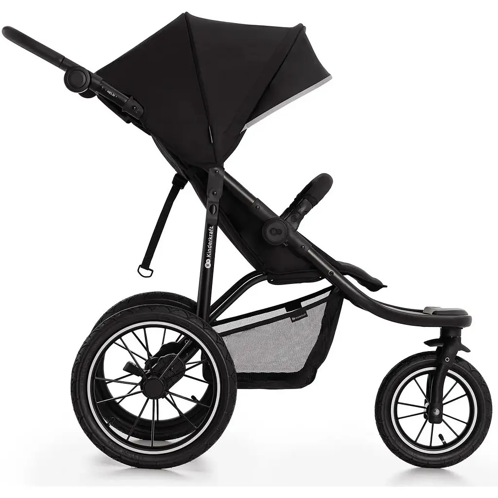 Прогулянкова коляска Kinderkraft Helsi Deep Black чорна (00-00305203) - фото 4