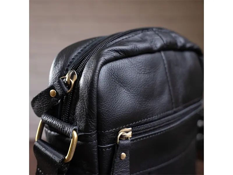 Чоловіча шкіряна сумка Vintage 18х21х5,5 см sum0012307 - фото 7