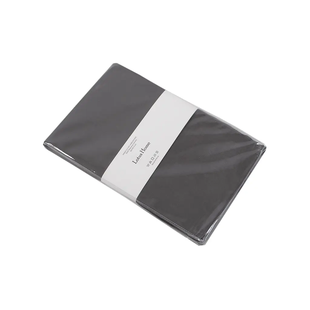 Наволочки сатин Lotus Home - Dakota Modern антрацит 50x70+5 (2 шт) - фото 3