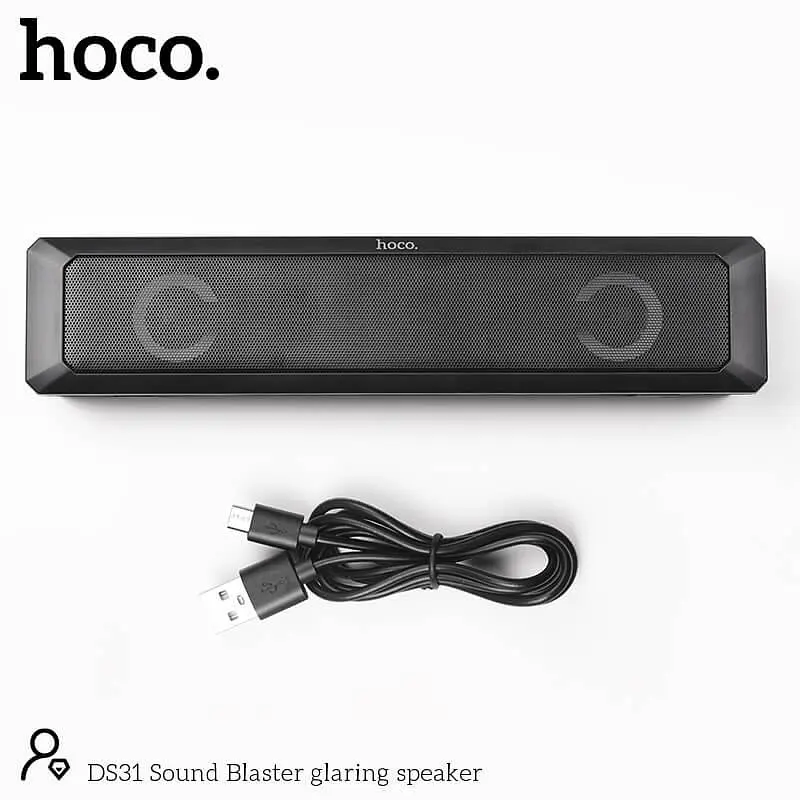 Акустика-колонка Hoco DS31 Sound Blaster gharing speaker RGB бездротова 6 ватів - фото 4