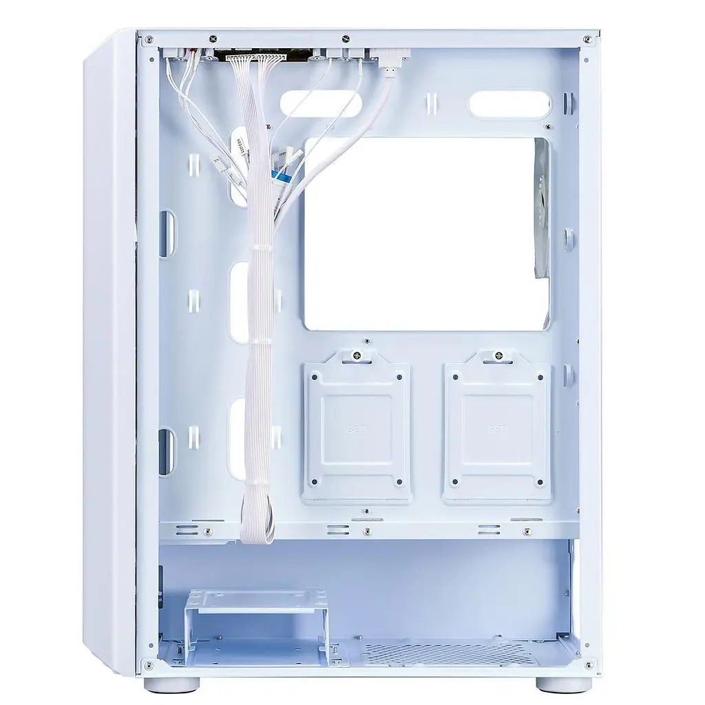 Корпус 1stPlayer H6-WH-4F7-W White без БЖ (H6-WH-4F7-W) - фото 6