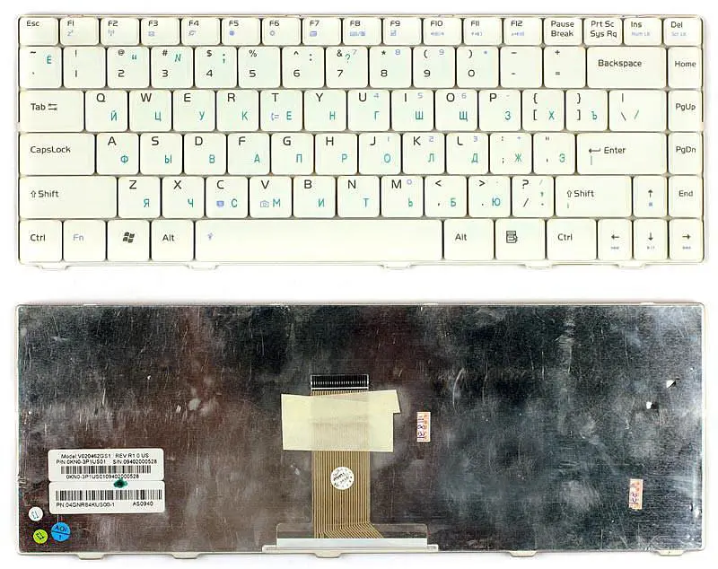 Клавіатура для ноутбука Asus (F80, F80S, F80CR, F80Q, F80L) White - фото 3