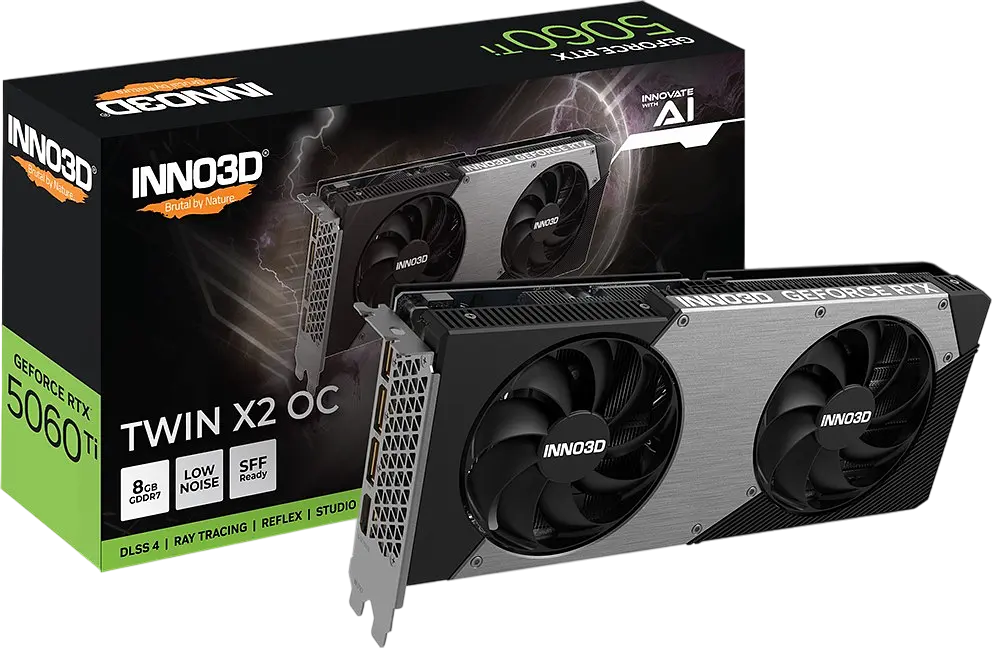 Відеокарта GeForce RTX 5060 Ti 8GB Inno3D Twin X2 (N506T2-08D7-193075N) - фото 2