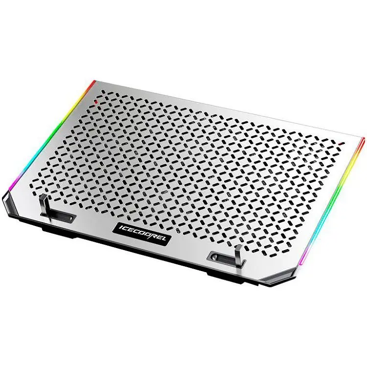 Підставка до ноутбука IceCoorel 10-15.6", 6*80mm 1800 RPM, 2*USB, 366x256x23mm, RGB (A17)