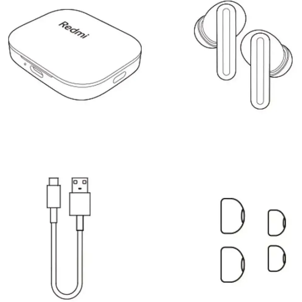 Наушники - Гарнитура TWS Хiaomi Redmi Buds 5 CN version BHR7626CN белые - фото 8