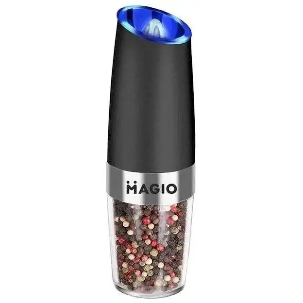 Млин Magio MG-211 подрібнювач для перцю, солі, спецій електричний на батарейках чорний - фото 2