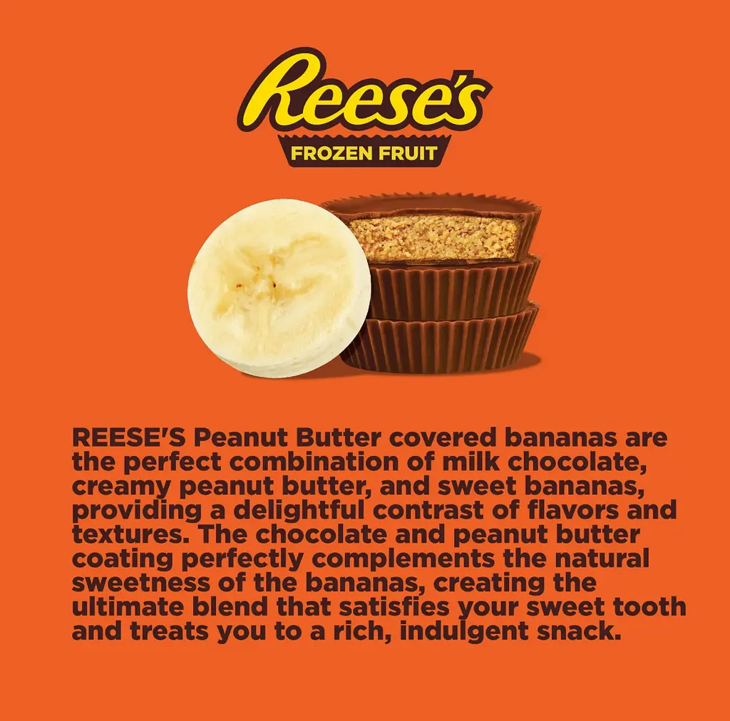 Цукерки Reese's Banana Slices in Milk Chocolate and Reese's Peanut Butter Chips 227г - фото 4