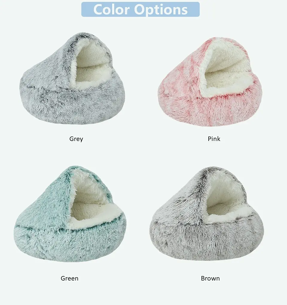 Плюшева лежанка Люпосанчик Green Plush Pet Bed для котів та собак d 100 см - фото 6