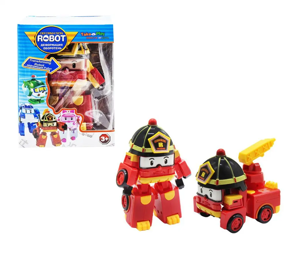 Трансформер 83608 Robocar Poli у коробці (6975839210019) Пожежна машина Рой Червоний