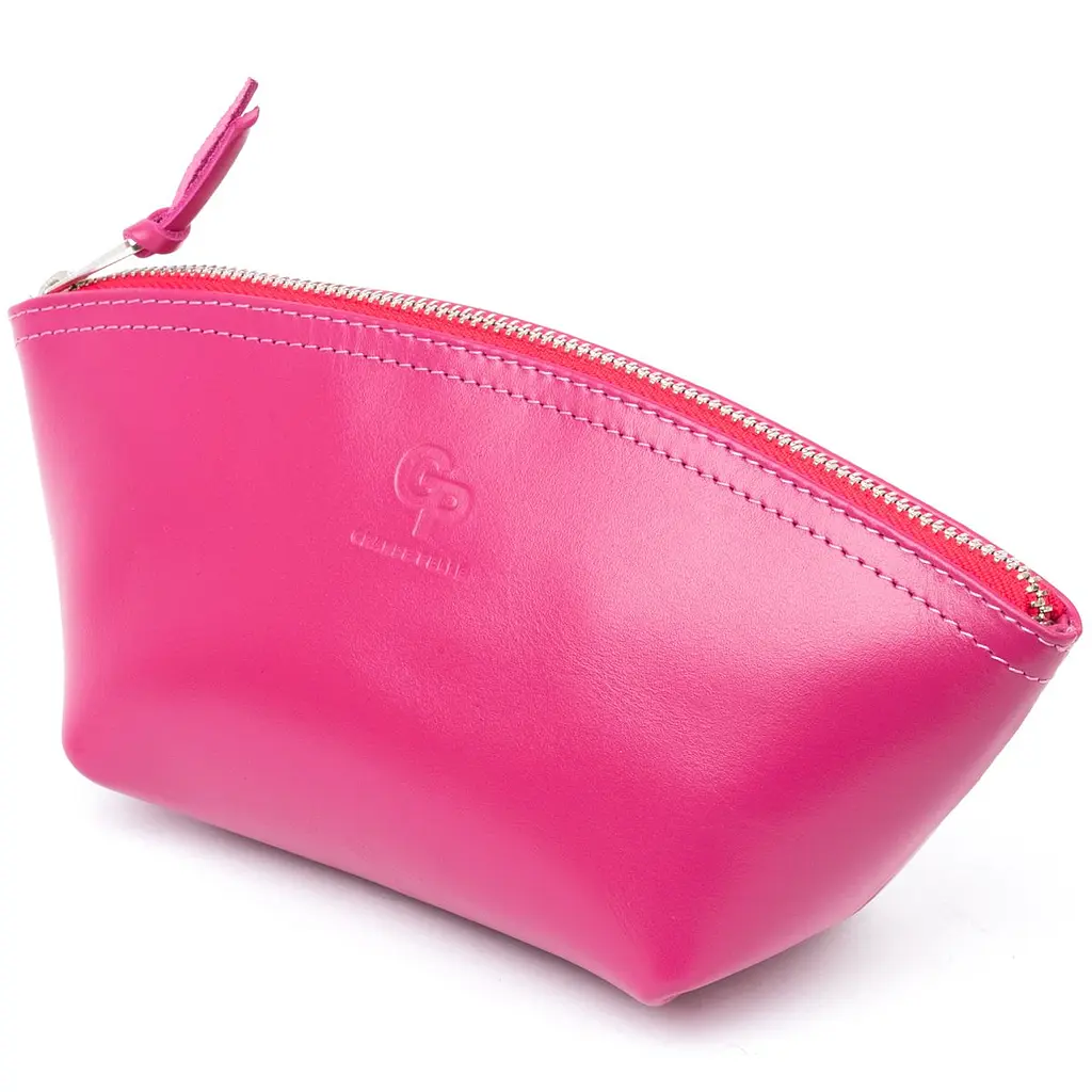 Жіноча косметичка зі шкіри Amelin Grande Pelle 11301 фуксія - фото 11