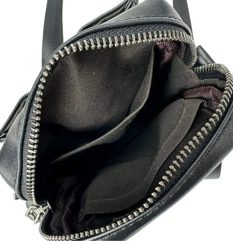 Чоловіча сумка з натуральної шкіри Tiding Bag чорна - фото 2