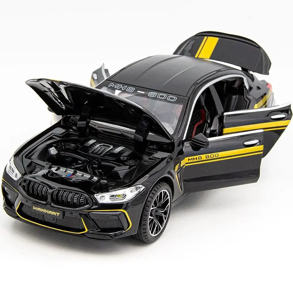 Колекційна металева модель автомобіля АвтоЕксперт BMW M8 Manhart MH8 800 з інерцією, світлом та звуком 1:24 - фото 7