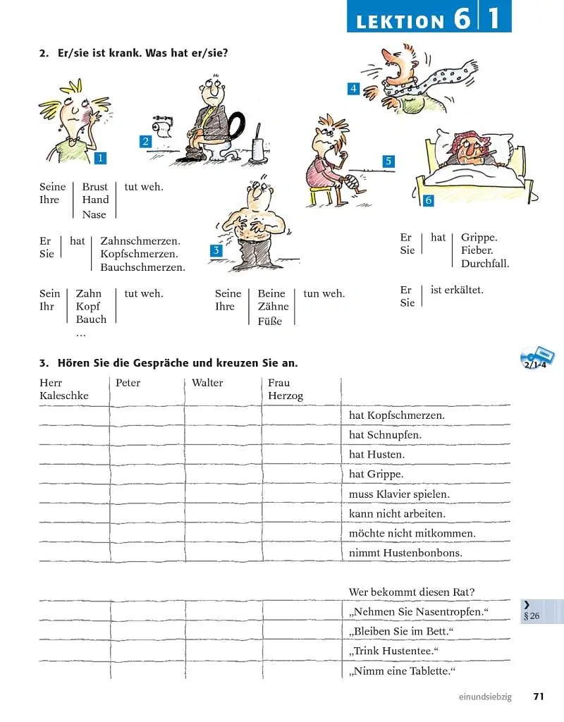 Themen aktuell 1. Kursbuch und Arbeitsbuch mit integrierter Audio-CD. Lektion 6–10 - Ютта Мюллер - фото 6