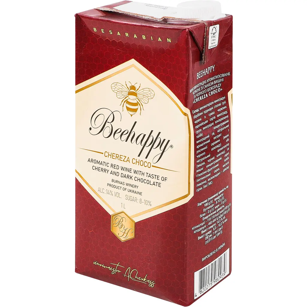 Вино Beehappy Chereza choco біле 1 л - фото 2