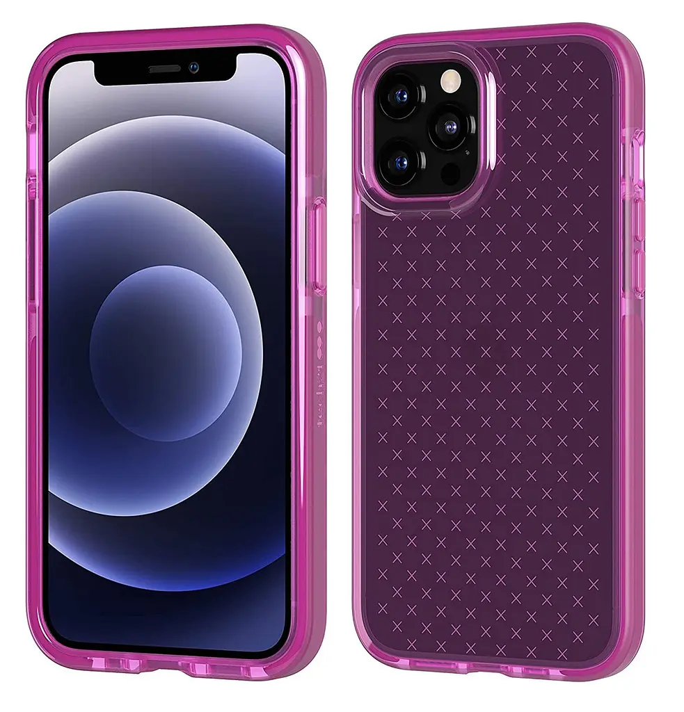 Протиударний чохол з антимікробним покриттям Tech21 Evo Check для iPhone 12 Pro Max (6.7") Mystical Fuchsia - фото 4