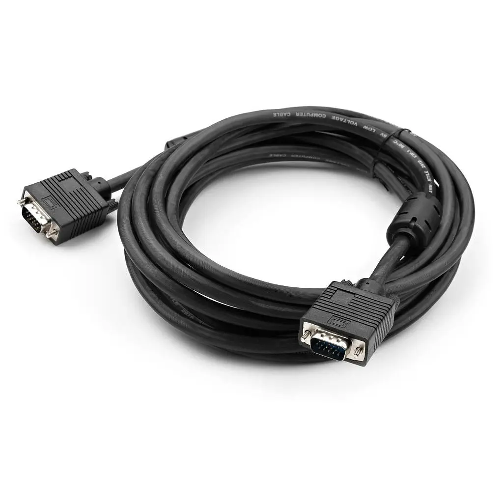 Кабель мультимедійний VGA M to VGA M 5.0m Vinga (VCPDCVGAMM5MBK) - фото 2