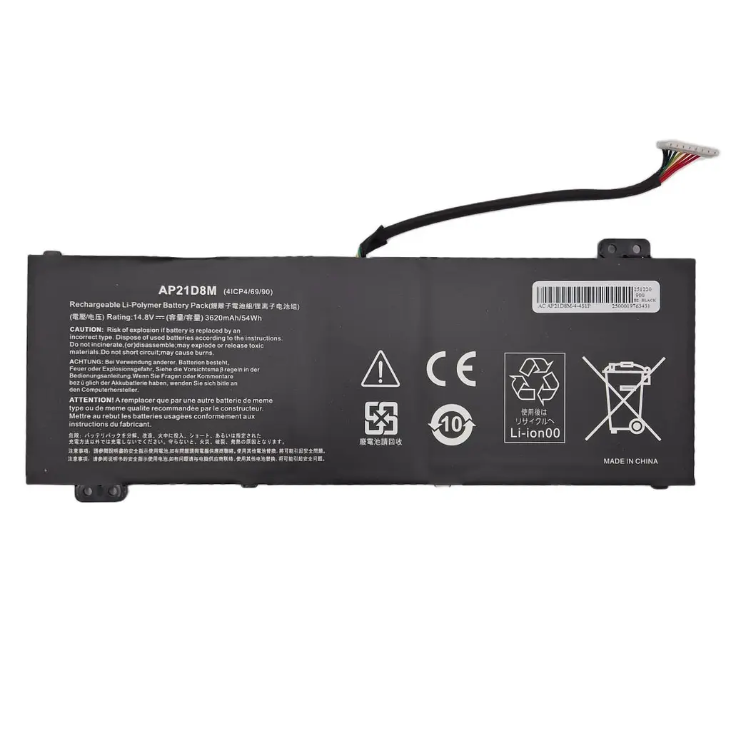 Акумулятор AP21D8M для Acer Nitro 5 AN515-46 AN515-47 AN515-58 (14.8V 3620 mAh 53Wh) - фото 2