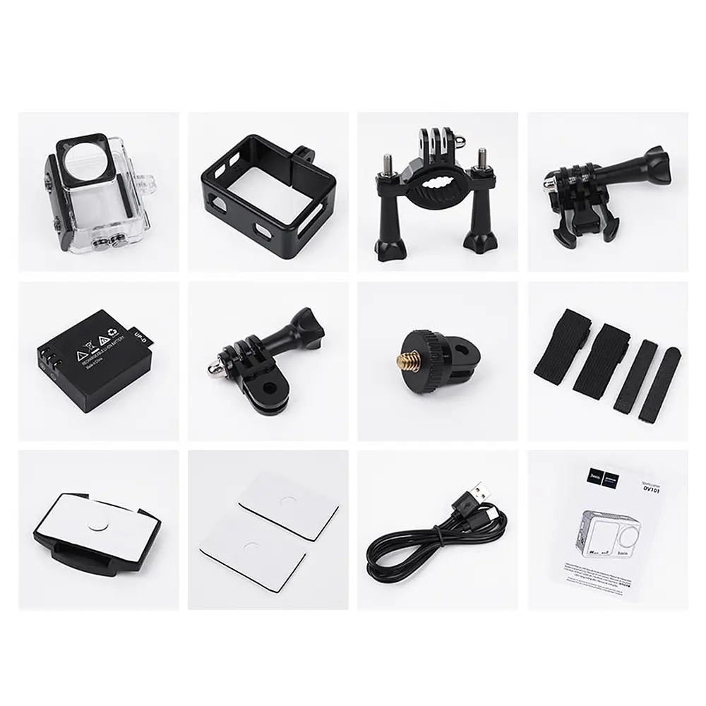 Екшн камера Hoco DV101 dual color screen sports camera Black - фото 3